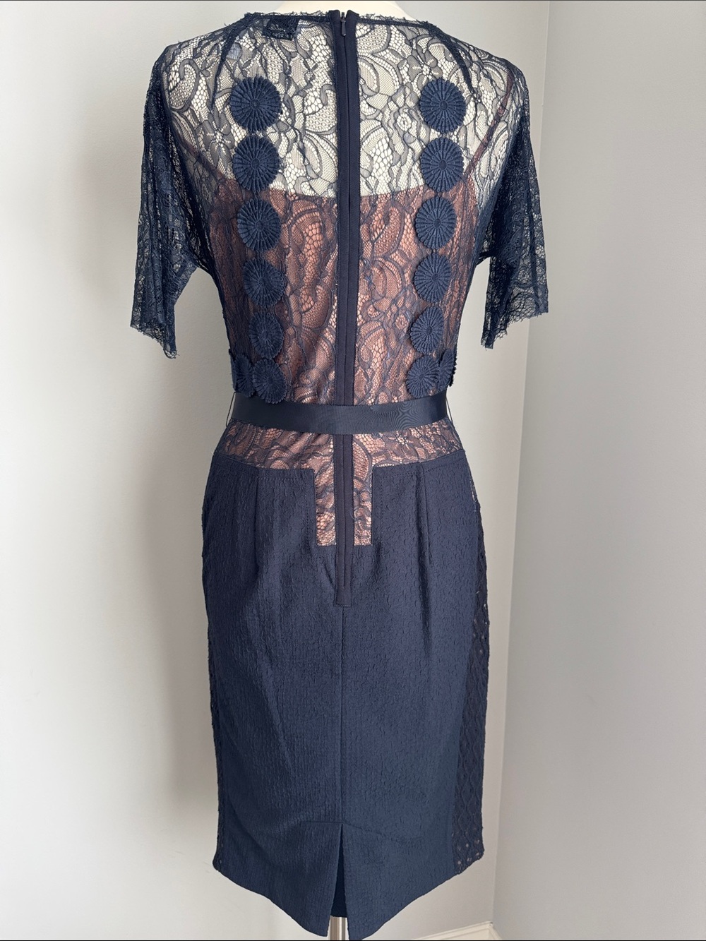 Beguile | Byron Lars Carissma Sheath Dress - Navy, Size 10 - Picture 6 of 12